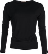 The Vintage Longsleeve Shirt - Black - XLarge - bamboe kleding dames