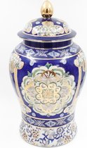 Decoratie Vaas / Chinese Vaas  – Porselein – Blauw - 47cm