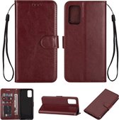 iPhone 12 Hoesje - Leer Portemonnee Book Case Wallet - Donkerbruin