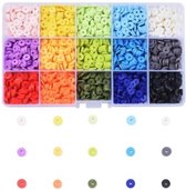 Kralenpakket | Sieraden maken | Set katsuki kralen | DIY | 6mm katsuki kralen in handige opbergdoos | 15 kleuren van ca. 190 stuks.