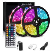 2835 Wick Waterproof LED Light Strip 10 meter (2 X ROL 5 METER)  - 16 kleuren lichtstrip - dimbaar - inclusief 44 toetsen afstandsbediening