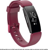 Rood / Paars / Wijnkleurig Siliconen Bandje voor Fitbit Inspire / Inspire 2 / Inspire HR – – Maat: zie maatfoto  – blue red / blue / wine colored smartwatch strap - Polsbandje
