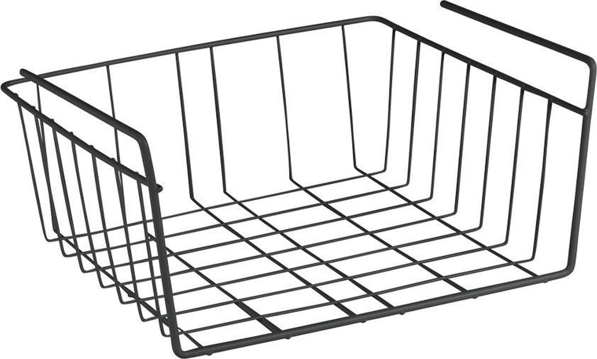 5Five Hangmand voor in een kast - metaal - 51 x 30 x 11 cm - zwart - kastmandje