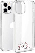 Apple Iphone 12 Pro Max transparant siliconen hoesje ijsbeertje * LET OP JUISTE MODEL *
