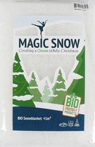 2x Milieubewuste biologische sneeuwdekens 100 x 200 cm - Rechthoekige witte sneeuwdekens bio