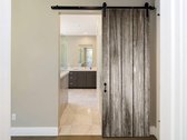 Sticky Decoration - Luxe Deursticker Antraciet planken verticaal - op maat voor jouw deur