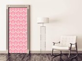 Sticky Decoration - Luxe Deursticker Symmetrisch roze - op maat voor jouw deur