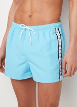 Calvin Klein Zwembroek van gerecycled polyester met logoprint - Licht blauw - Maat L