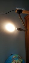 Touwlamp +-20mm E27 grote fitting MET eind montage stuk plus krimpkous touw 1meter plus plafond plaat + LED lamp