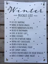 Tuinposter 'winter bucket list' (45 x 65 centimeter) | BBTT design