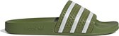 adidas Slippers - Maat 39 - Unisex - olijfgroen/wit