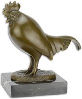 Beeld - Bronzen Haan - Vogel - 21.3 cm hoog