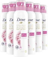 Dove Rose Oil Doucheschuim - 6 x 200 ml - Voordeelverpakking