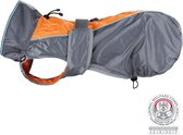 Regenjas voor honden – Kleur: grijs/oranje – Buikomvang: 34-62 cm Ruglengte: 30 cm