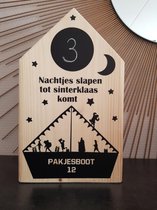 Aftelbordje Sinterklaas huisje met krijtbord