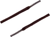 Cordial - schoenveters - donkerbruin rond fijn geweven - veterlengte 250 cm 11-13 gaatjes
