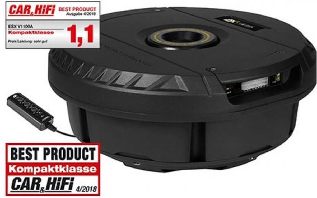 ESX V1100A reservewielsubwoofer 11" met versterker bol