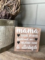 Tekstblok Mama redder in nood / de allerliefste / moederdag / cadeau / verjaardag