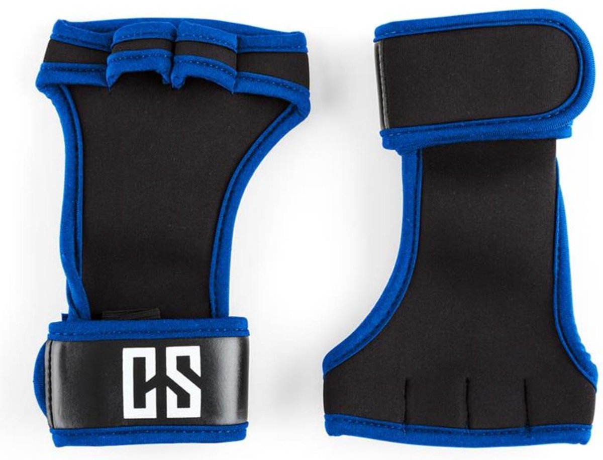 Palm Pro gewichthef handschoenen maat M zwart/blauw