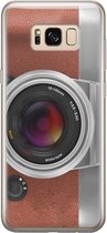 Samsung Galaxy S8 hoesje siliconen - Vintage camera - Soft Case Telefoonhoesje - Print / Illustratie - Bruin