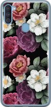 Samsung A11 hoesje - Bloemen liefde | Samsung Galaxy A11 hoesje | Siliconen TPU hoesje | Backcover Transparant