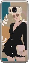 Samsung Galaxy S8 hoesje siliconen - Abstract girl - Soft Case Telefoonhoesje - Print / Illustratie - Multi
