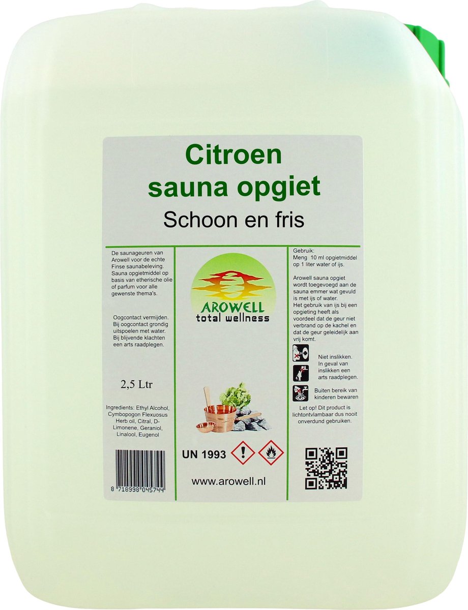 Goedkoopste Arowell - Citroen sauna opgiet saunageur opgietconcentraat - 2,5 ltr