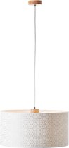 BRILLIANT Galance hanglamp 1-vlam hout licht / wit binnenverlichting, hanglampen | 1x A60, E27, 40W, geschikt voor normale lampen (niet inbegrepen) | A ++ | Edel structuurscherm gemaakt van e