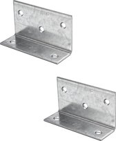 5x Versterkingshoeken / verbindingshoeken staal verzinkt - 4 x 2.5 cm - hoekijzers voor balkverbinding / houtverbinding - hoekverbinders / versterkingshoeken