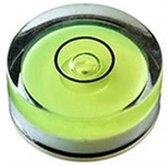 DW4Trading Mini Ronde Waterpas - Acrylglas - Geel- Ø 12x6 mm