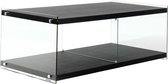MLK - Tv-meubel - Zwart - Glas- MDF - ca. 120cm (L) x 60cm (B) x 45cm (H)