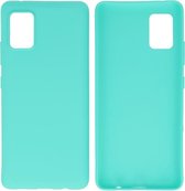 Bestcases Color Telefoonhoesje - Backcover Hoesje - Siliconen Case Back Cover voor Samsung Galaxy A51 5G - Turquoise