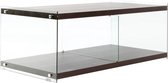 MLK - Tv-meubel - Donker bruin - Glas- MDF - ca. 120cm (L) x 60cm (B) x 45cm (H)