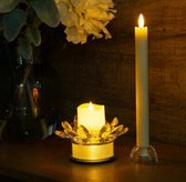 Flambiance LED-kaarsenset met kristalglas houders