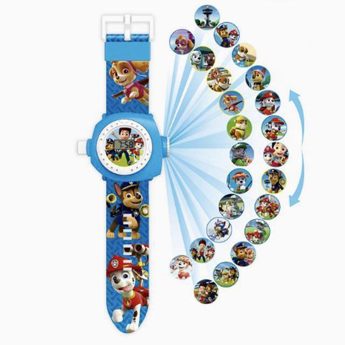 PAW Patrol Digitale kinder horloge Blauw |Projector Horloge | Speelgoed Watch | Marshall | Chase