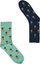 Binkie Socks Box | 2 paar Heren Sokken |Pineapple Party Sokken | Maat 43-46