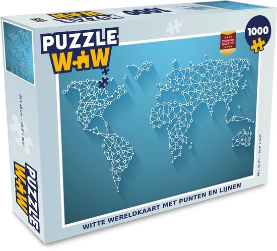 Puzzle Cartes du monde à la Trendy 1000 pièces - Carte du monde Witte ...