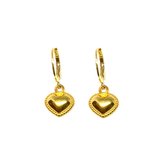 Cute heart earrings - Goud