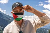 Mondkapje wasbaar Palestijnse Vlag Palastina Mondkapje - Herbruikbaar - Wasbaar - Geschikt voor OV - Niet medisch - Antibacterieel - Met elastiek - Face Mask - Mondkapje wasbaar -