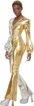 Smiffy's - Jaren 80 & 90 Kostuum - 70s Super Chic Disco Kostuum Vrouw - Goud, Zilver - Extra Small - Carnavalskleding - Verkleedkleding