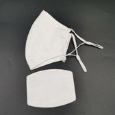 Premium Mondkapje Met Filter - Verstelbaar Masker - Wasbaar OV Gezichtsmasker - Wit