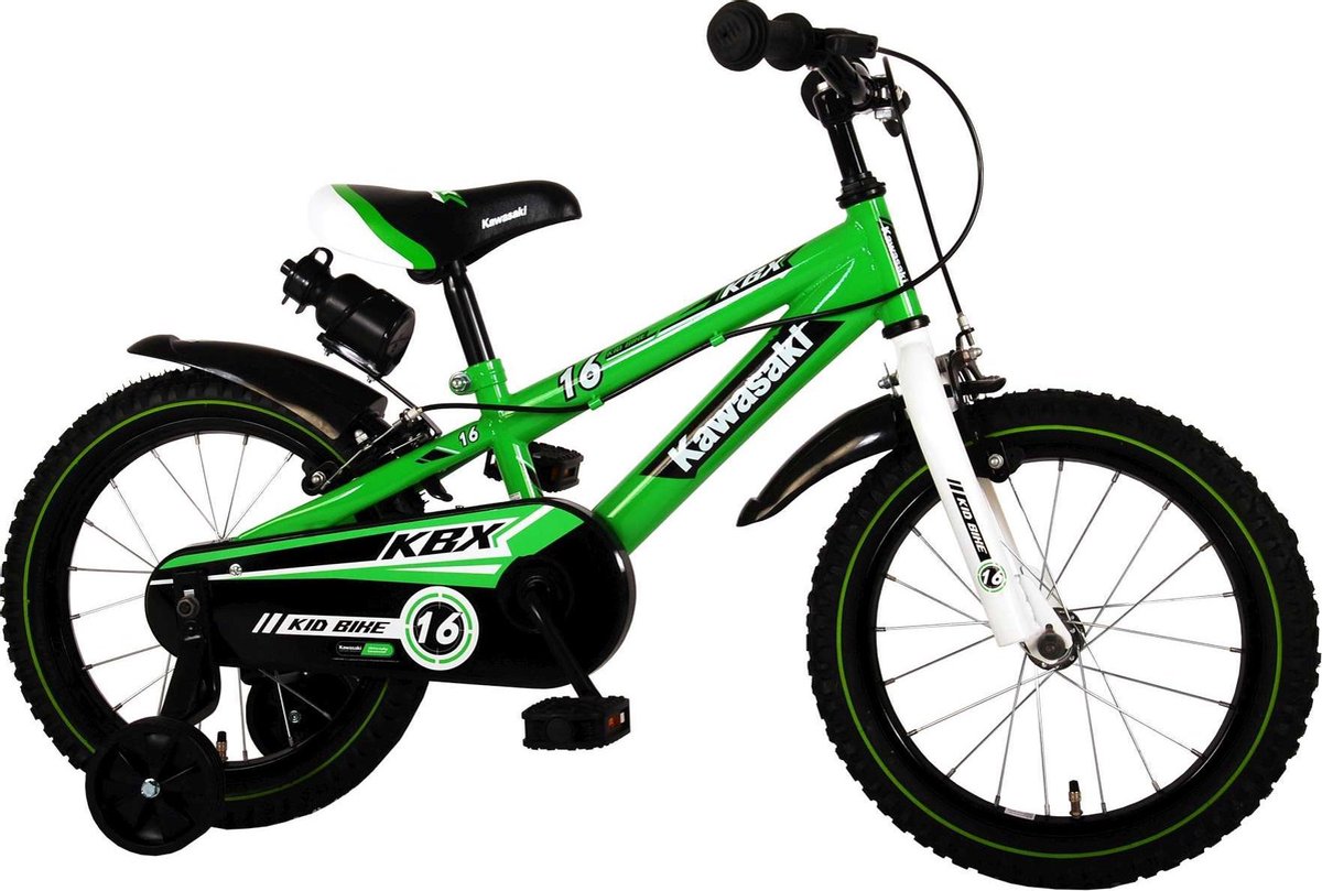 Vélo pour enfants Kawasaki - Garçons - 16 pouces - Vert - 2 freins à main |  bol