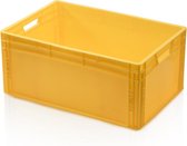 Plastic Krat 60x40x27 cm geel Eurobox Eurokrat Stapelkrat Stapelbox