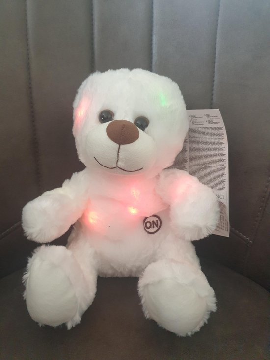 Teddybeer met led lampjes - 25 cm - lichtgevende beer | bol.com