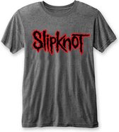 Slipknot Heren Tshirt -S- Logo Grijs