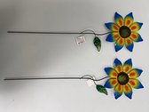 decoratieve insteek bloemen - set van 2 stuks (blauw)