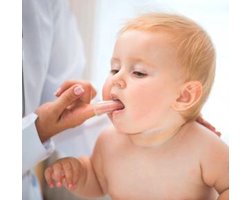 Baby tandenborstel - vingertandenborstel kindertandenborstel op vinger siliconen - Met opberg doos - 2 Stuks
