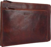 Genicci Jasper A4 documenten map Cognac leer | Leren notitieboek