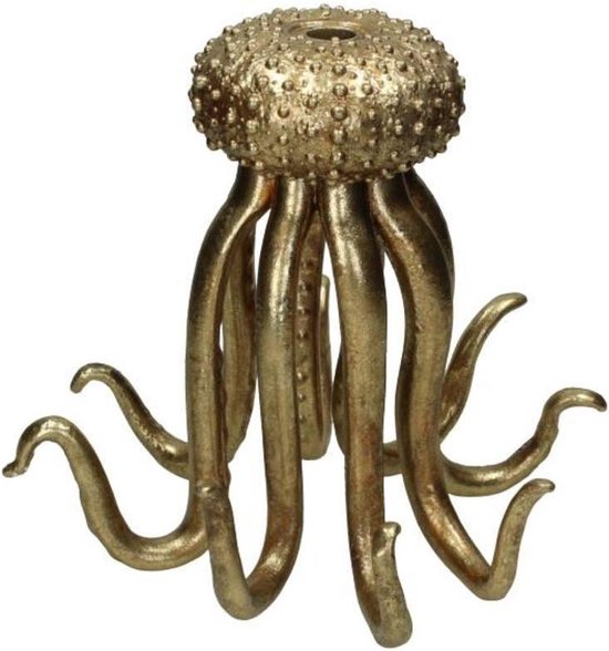 Candle Stick Octopus Gold 26x27x28cm | bol.com
