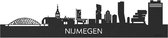 Skyline Nijmegen Zwart hout - 80 cm - Woondecoratie design - Wanddecoratie - WoodWideCities